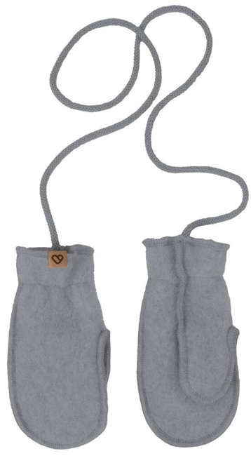 Zaffiro - Children's Mittens - Grey Premium Wool 1-3 lata