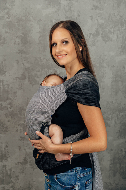 Nosidło hybrydowe LennyLamb - Ombre Jodełka Szara