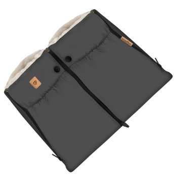 Zaffiro - Mufka/rękawiczki do wózka ocieplana wełną Aspen - Anthracite