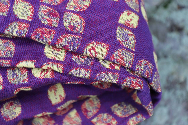 Woven Wrap Yaro Slings - Petals Ultra Yellow Red Violet Wool Linen