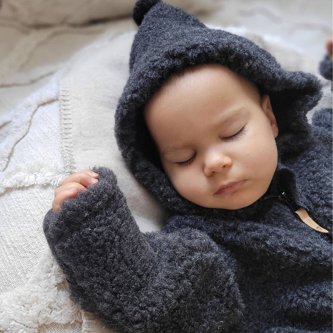 Zaffiro - Kombinezon Nevada 100% wełna - Baranek Graphite