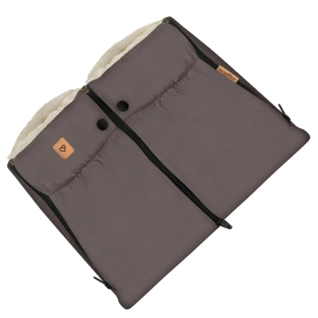 Zaffiro - Mufka/rękawiczki do wózka ocieplana wełną Nordico - Taupe