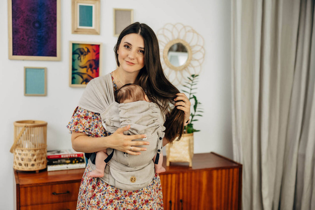 Nosidło hybrydowe LennyLamb - Peanut Butter