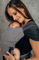 Nosidło hybrydowe LennyLamb - Ombre Jodełka Szara