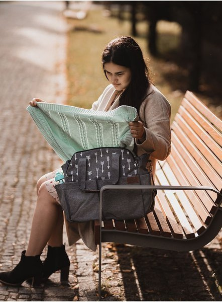 Kocyk dziecięcy dziany - Turkusowy, 90x65, bawełna