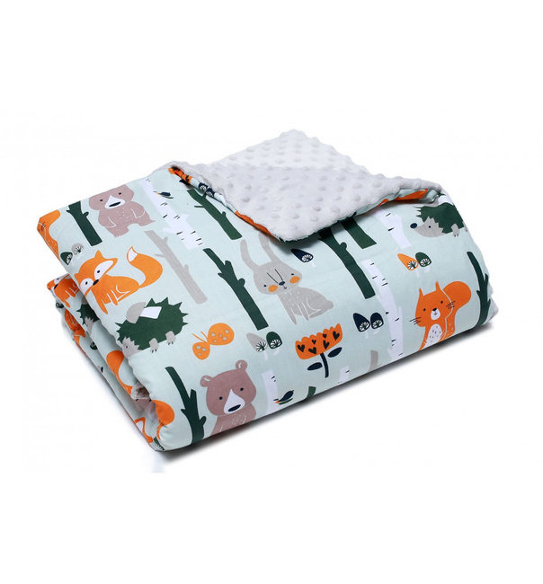 Minky Fleece Blanket (Orange Forrest) 80x100 cm