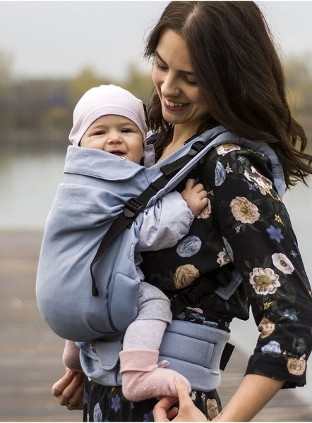 Nosidełko Kinder Hop Multi Grow: Herringbone Blue