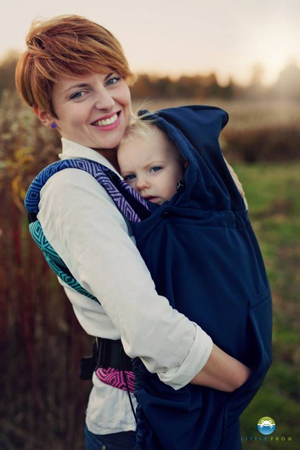 Osłonka Softshell na nosidełko Litle Frog - Navy