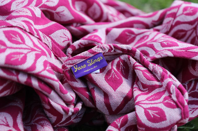 Woven Wrap Yaro Slings - La Vita Duo Fuchsia White Tencel Seacell