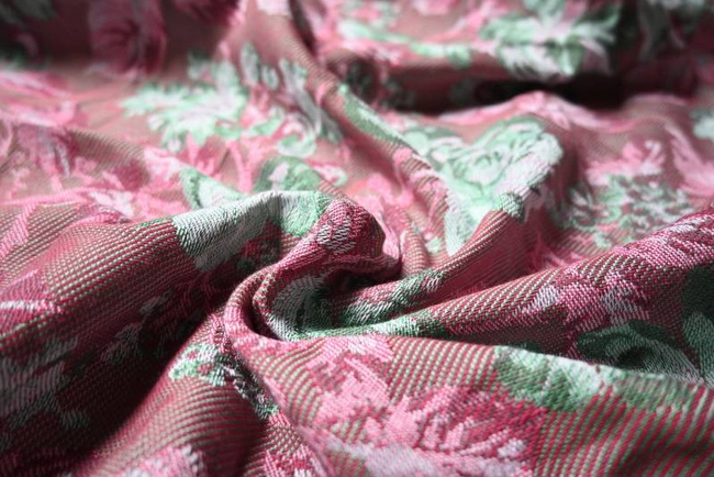 Szal Yaro Slings - La Peonia Trinity Fuchsia Green Tencel