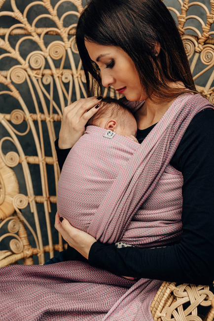 Basic Line Baby Sling LennyLamb - Little Herringbone Ombre Pink