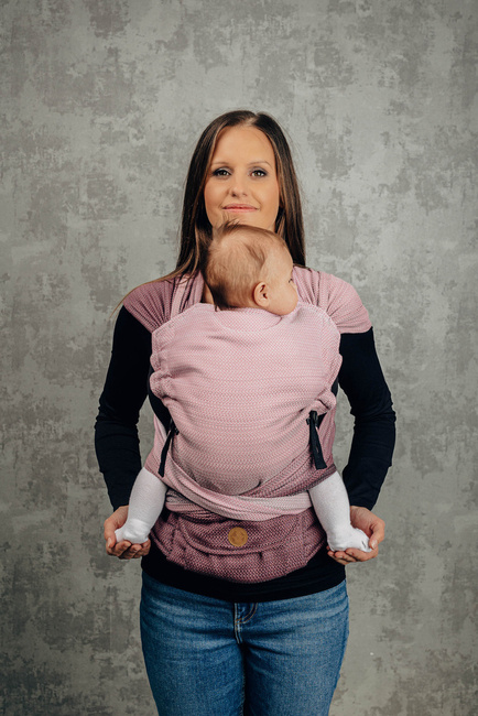 LennyHybrid Half Buckle Carrier - Ombre Pink Herringbone