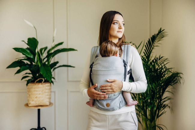 LennyLamb baby carrier - LennyLight - Little Herringbone Grey