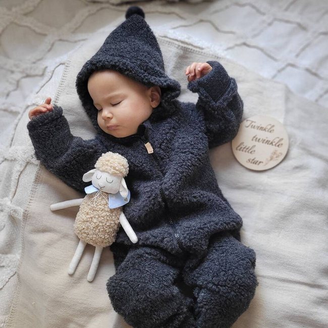 Zaffiro - Kombinezon Nevada 100% wełna - Baranek Graphite