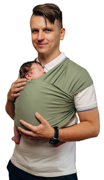 LennyLamb Stretchy/Elastic Baby Sling - Sage (5m.)