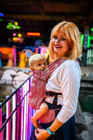 Nosidełko Qusy - Sand Stories Polka Tencel