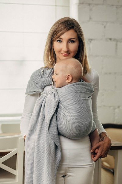 Basic Line LennyLamb Ring Sling - Little Herringbone Grey