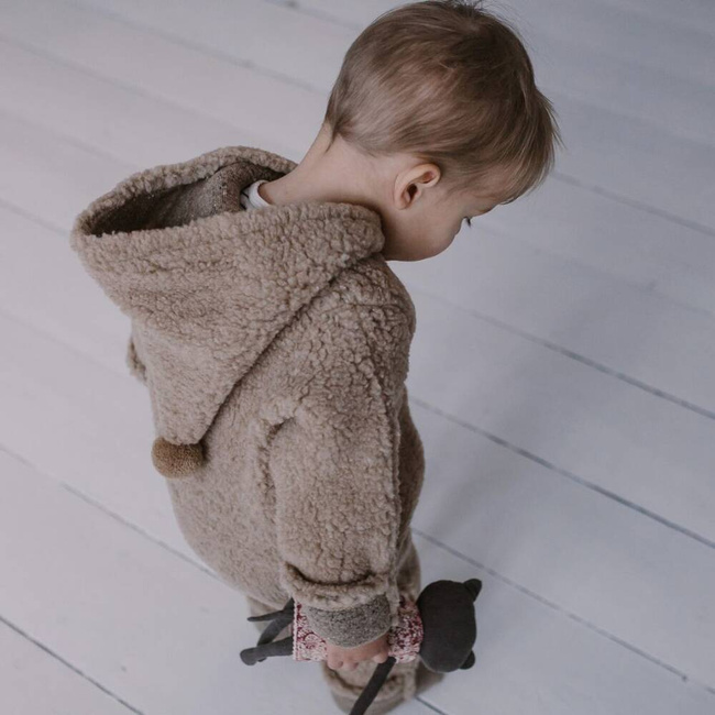 Zaffiro - Woolen Romper Suit - Wool Lamb Brown