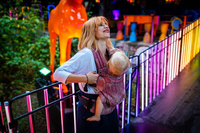 Nosidełko Qusy - Sand Stories Polka Tencel