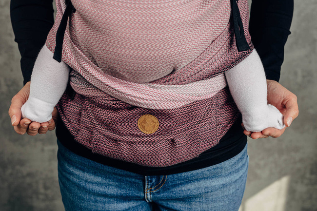 LennyHybrid Half Buckle Carrier - Ombre Pink Herringbone