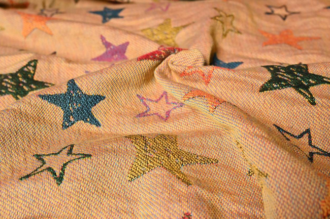 Chusta kółkowa Yaro Slings - Stellar Spongy Black Multicolor Glossy