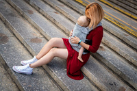 Nosidło regulowane Qusy -Sand Stories Goose Tencel