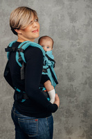 LennyLamb Baby carrier: LennyUpGrade: Litte Herringbone Ombre Green