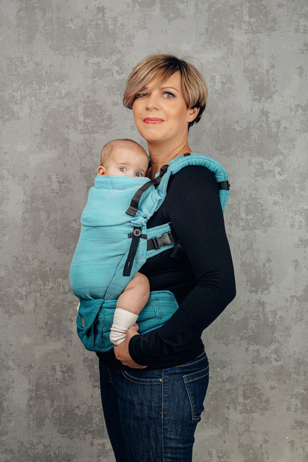 LennyLamb Baby carrier: LennyUpGrade: Litte Herringbone Ombre Green