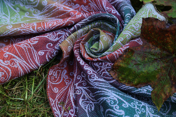 Szal Yaro Elvish Trinity Tawny Rainbow Wool