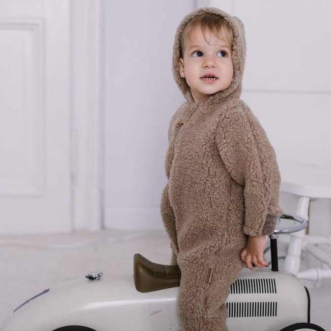 Zaffiro - Woolen Romper Suit - Wool Lamb Brown