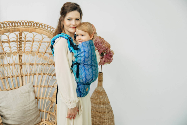 Baby carrier LennyLamb LennyGo - Tanglet - Blue Reed