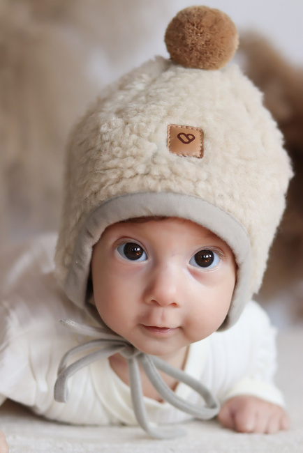 Zaffiro - Tulip Hat 100% Wool – Lamb M (6-12m) Beige