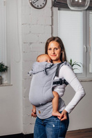 Baby carrier LennyLamb - LennyGo Basic Line Little Herringbone Grey Toddler