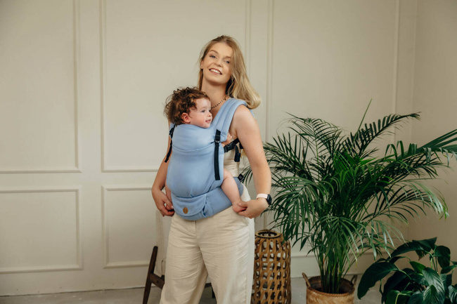 LennyLamb baby carrier - LennyLight - Little Herringbone Skylight