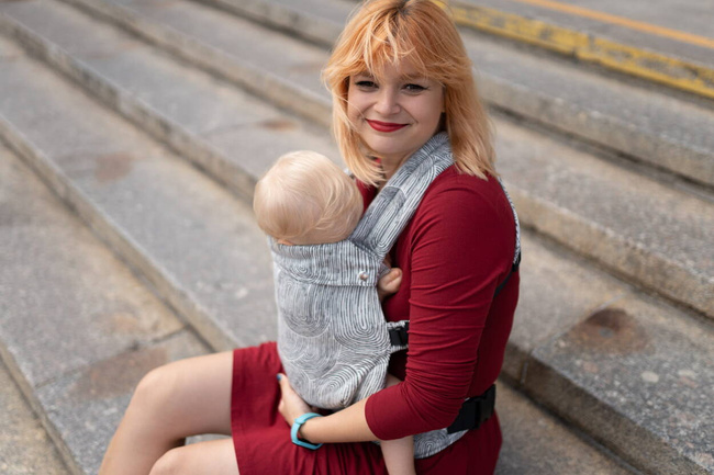 Nosidło regulowane Qusy -Sand Stories Goose Tencel