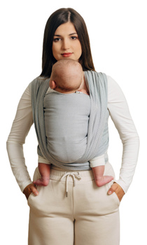 Basic Line Baby Sling Lenny Lamb - Little Herringbone Grey