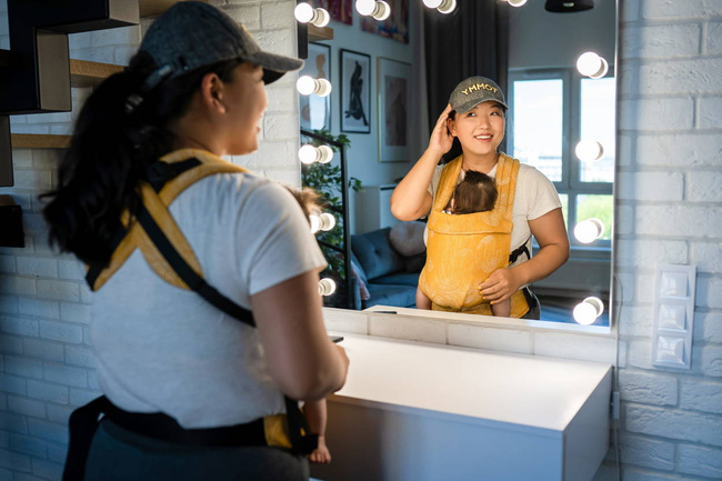 Nosidełko regulowane Qusy - Sand Stories Mustard