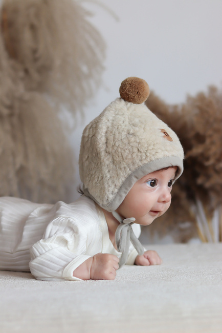 Zaffiro - Tulip Hat 100% Wool – Lamb M (6-12m) Beige