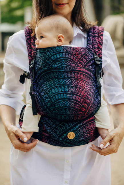 LennyLamb baby carrier - LennyLight - Peacok's Tail Black Opal