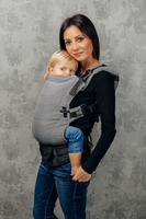 LennyLamb Baby carrier: LennyUpGrade: Litte Herringbone Ombre Grey